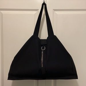 Marie Saint Pierre Oversized Fabric Handbag in Black